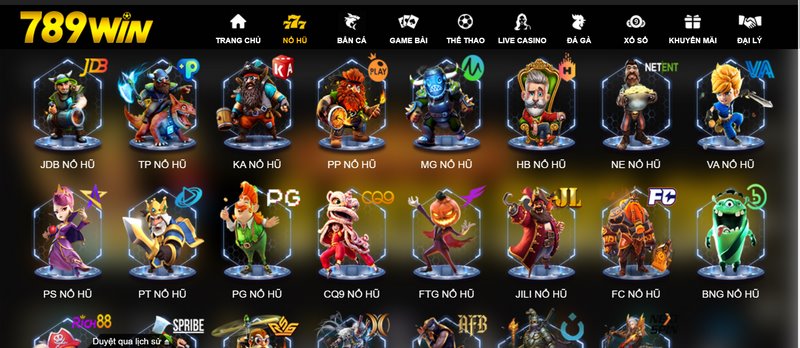 Các dòng game slot đỉnh cao chỉ có tại 789Win mà bạn nên thử